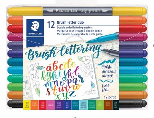 Brush letter duo, 12-p, Double-ended